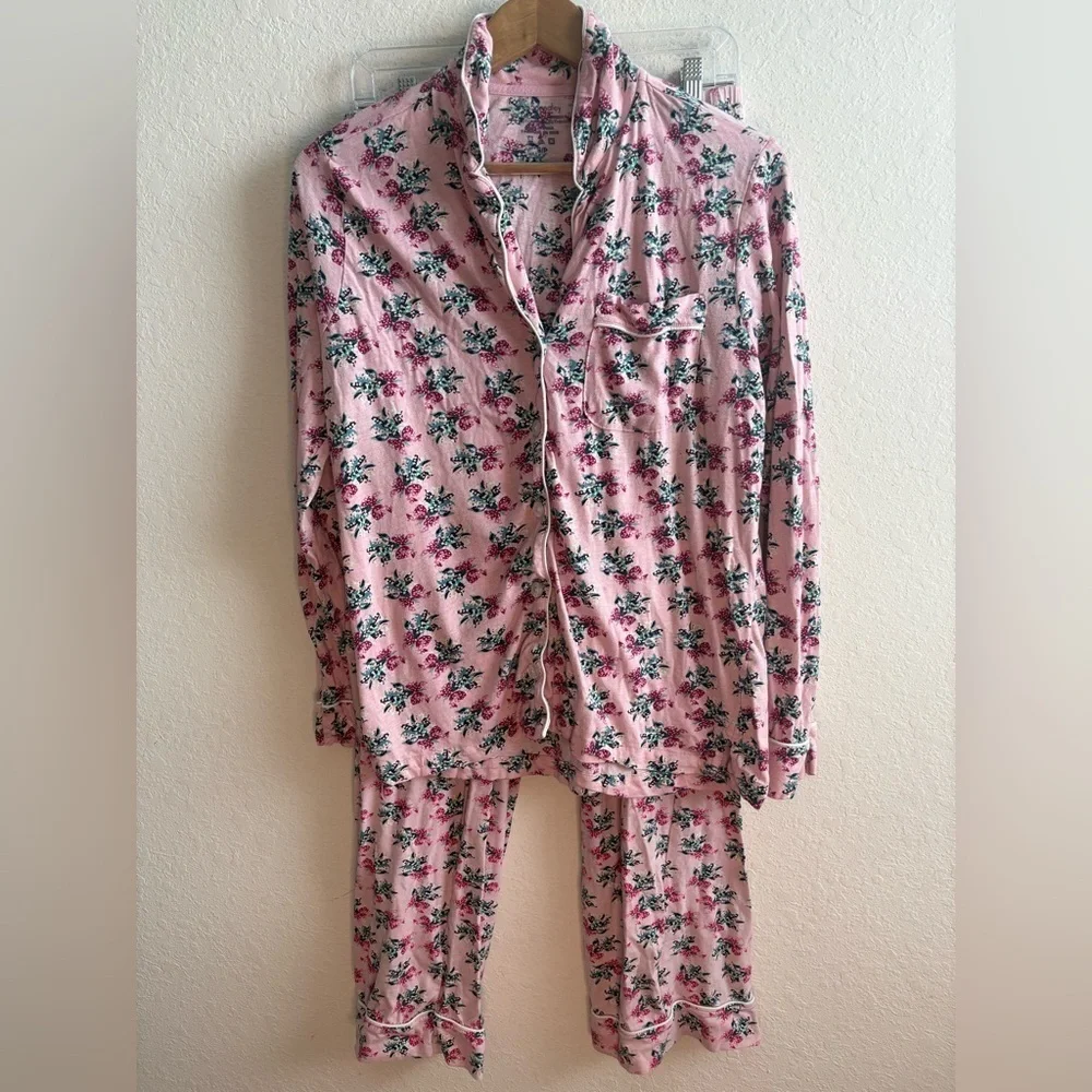 Vera Bradley Pink Floral Pajama Set Size Small
